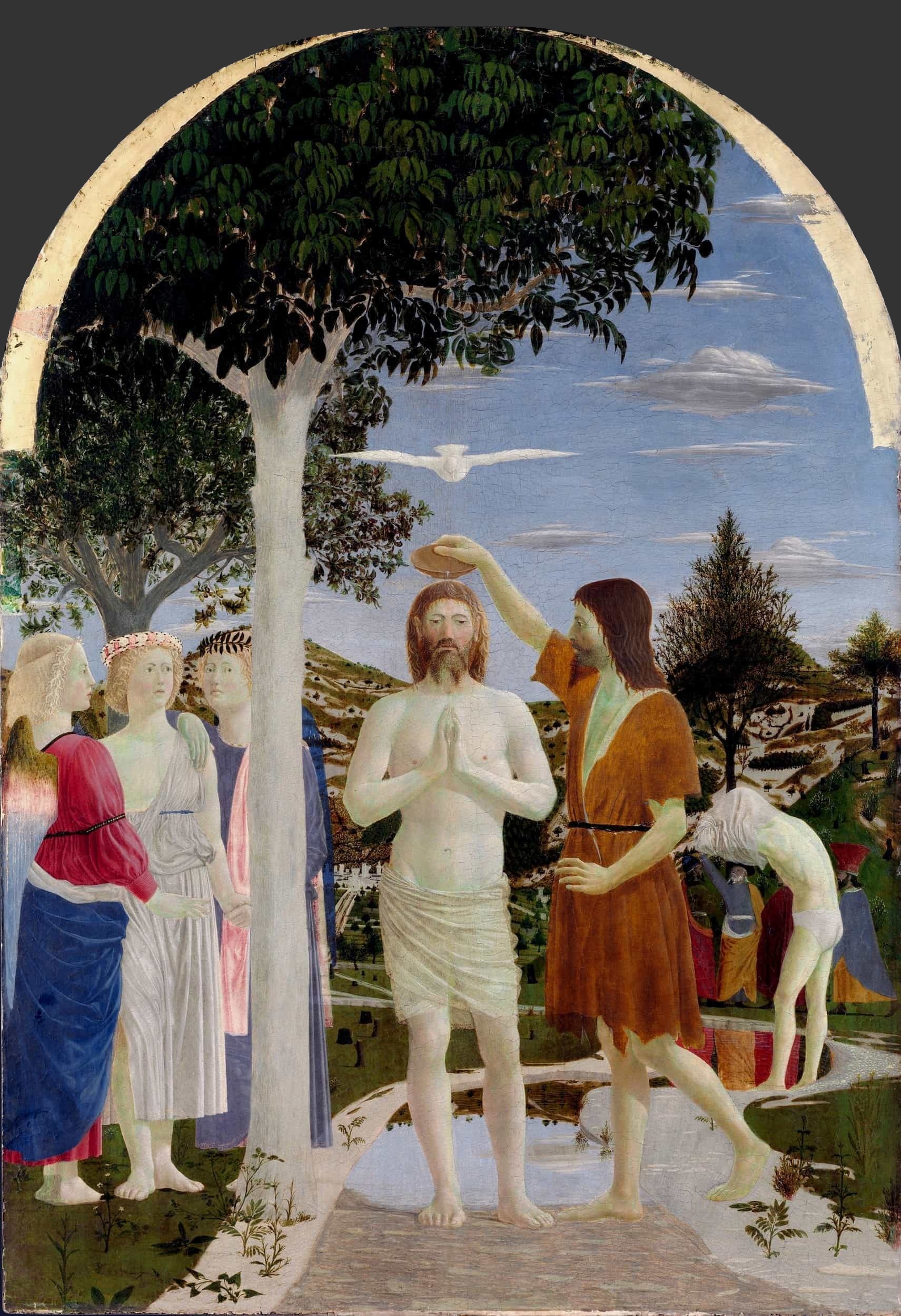 《キリストの洗礼》 ピエロ・デラ・フランチェスカ  【1437年以降】